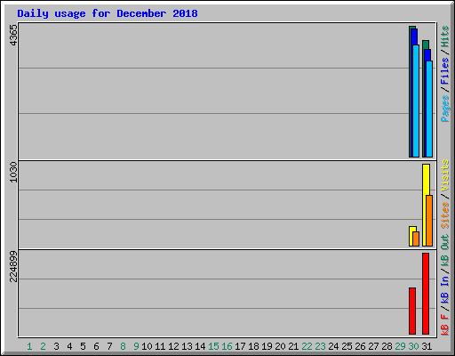 Daily usage for December 2018