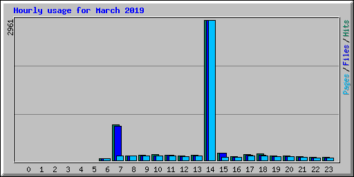 Hourly usage for March 2019