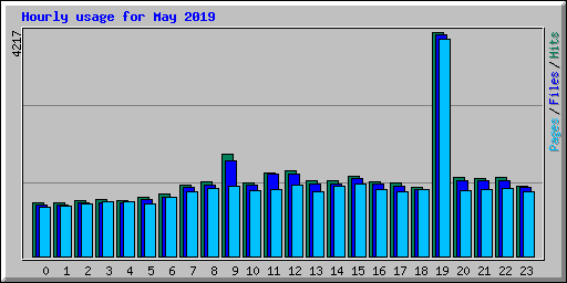 Hourly usage for May 2019