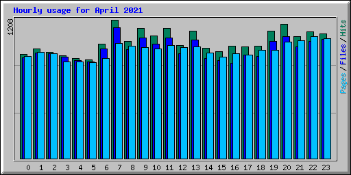 Hourly usage for April 2021