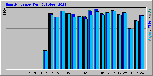 Hourly usage for October 2021