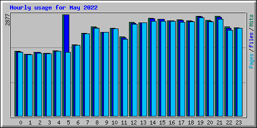 Hourly usage for May 2022
