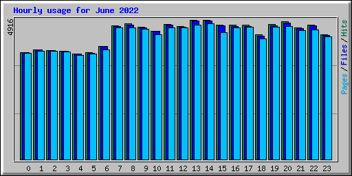 Hourly usage for June 2022