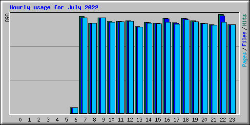 Hourly usage for July 2022