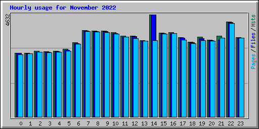 Hourly usage for November 2022